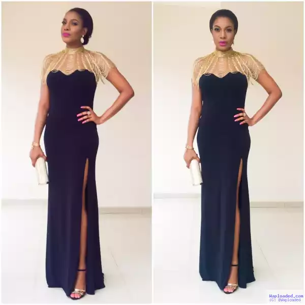 Photos: Actress Chika Ike Rocks Br*less Outfit To AMVCA 2016